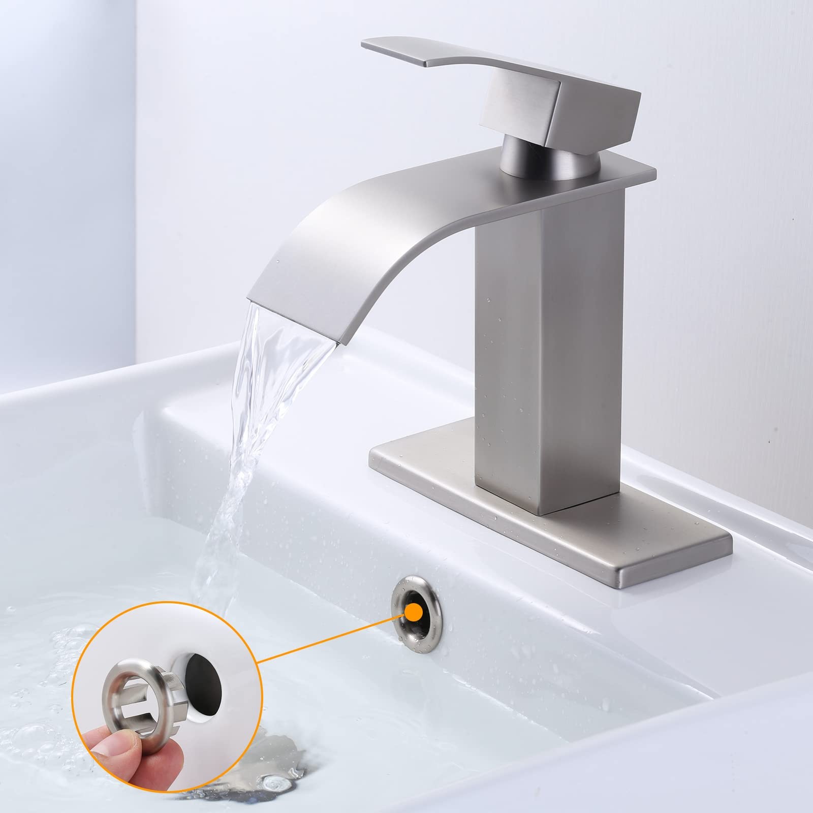 Sink Overflow Ring Brushed Nickel: ARCORA 2 Pack Nickel-2