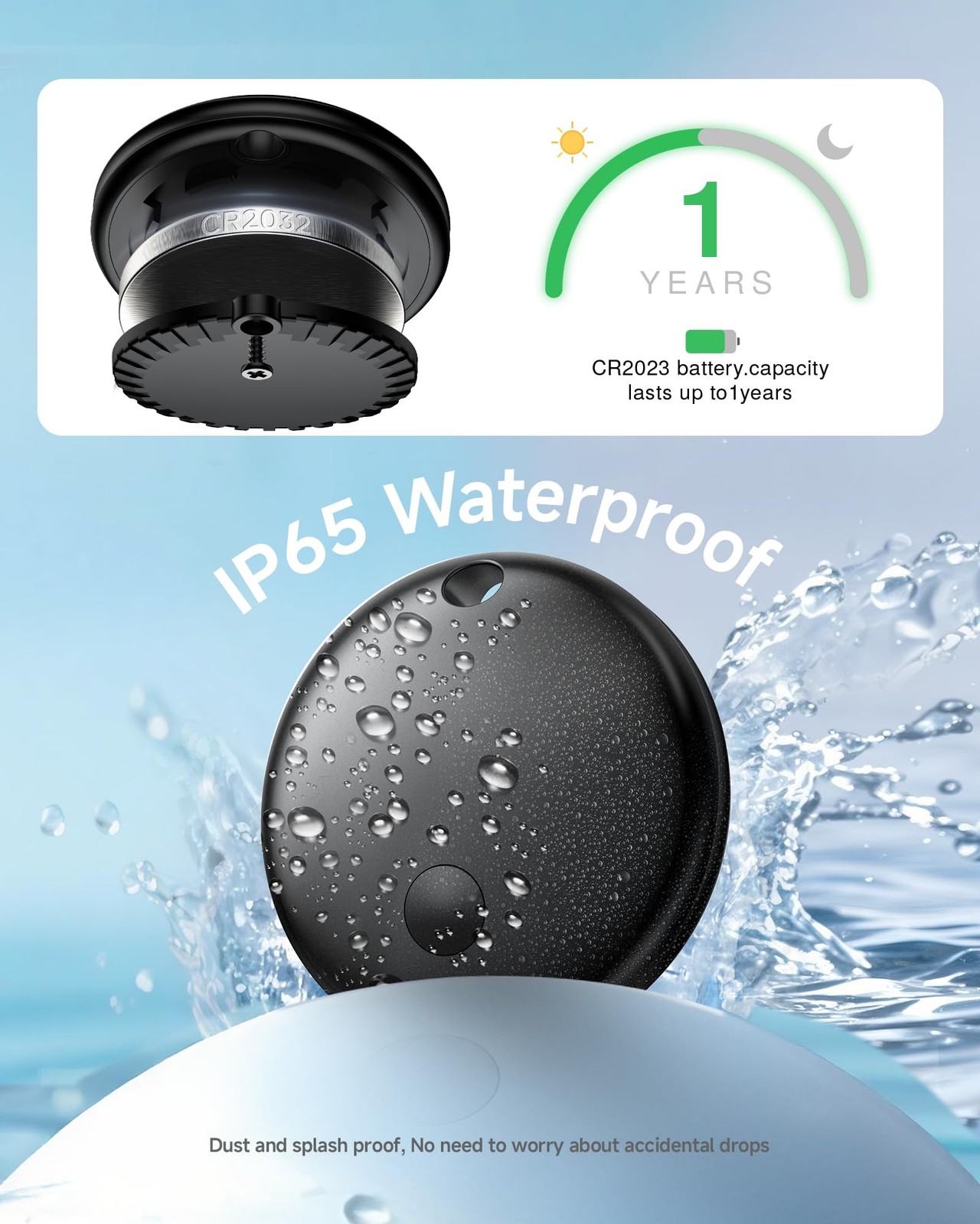 Ekebaotek Compatible with Air Tracker Tags-4 Pack-Smart Bluetooth Black