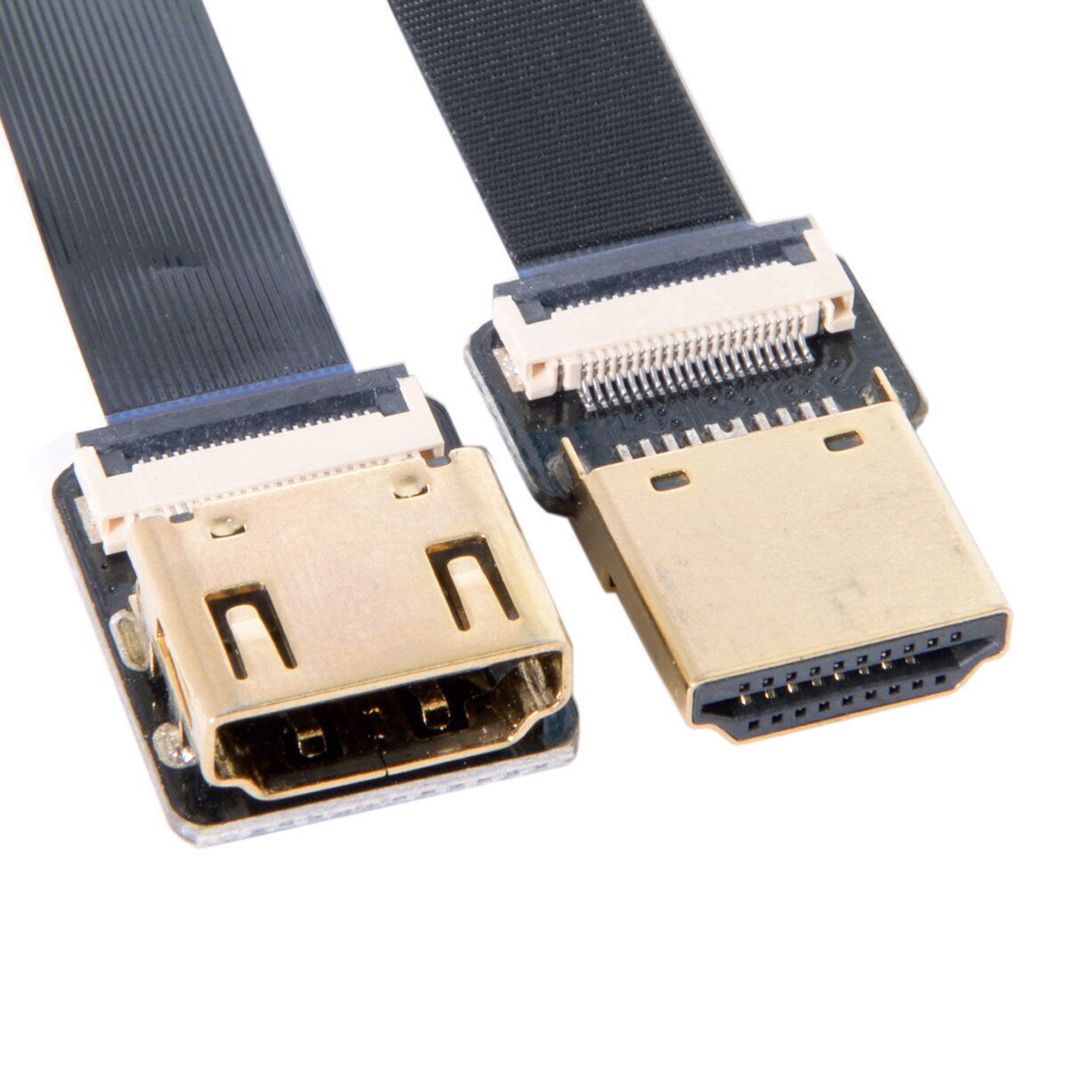 Straight  HDMI Type-A Male to Female FPC Flat Cable CYFPV for HDTV Multicopter