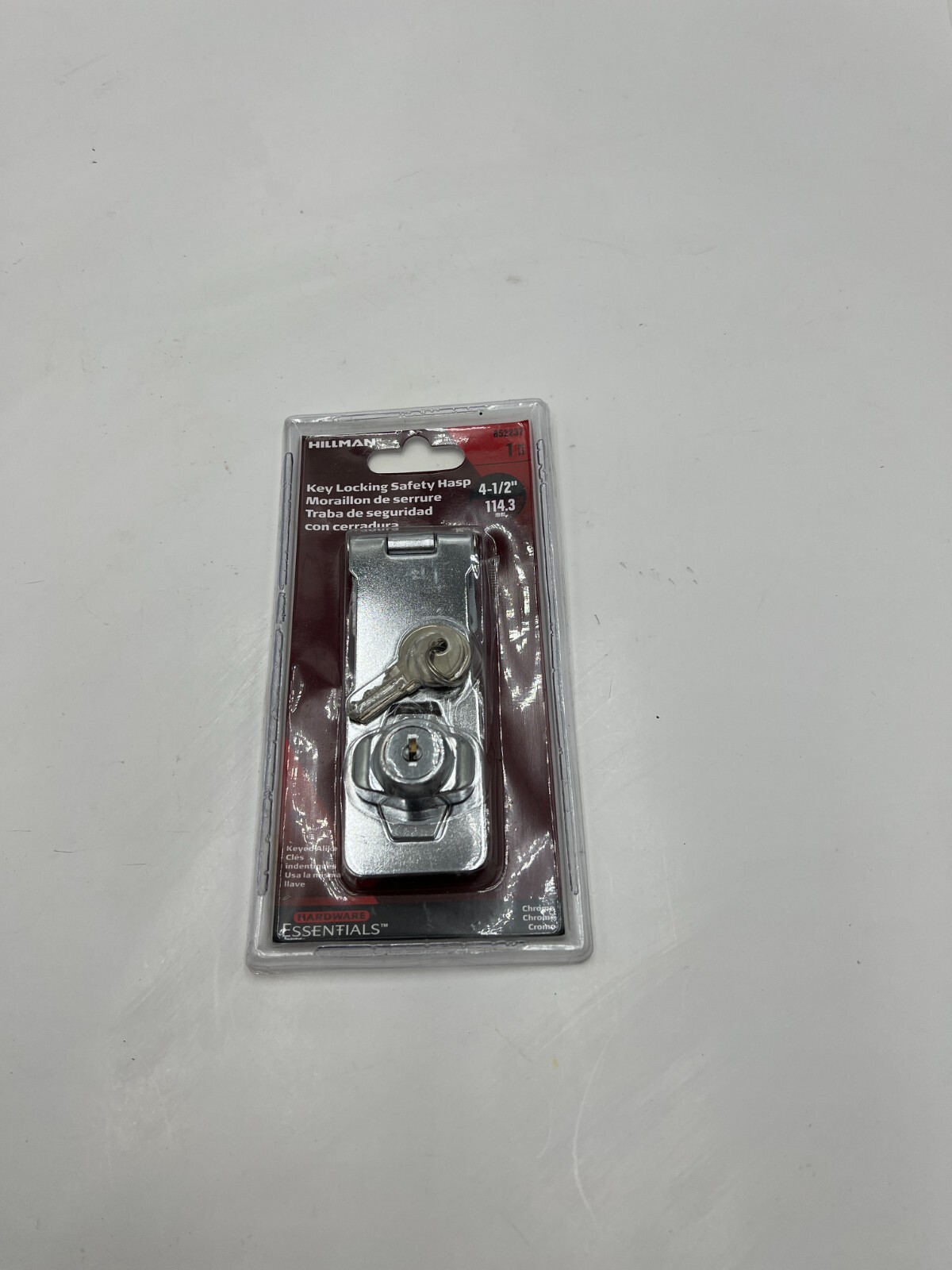 Hillman Hardware Essentials 4-1/2" Key Locking Safety Hasp 852237