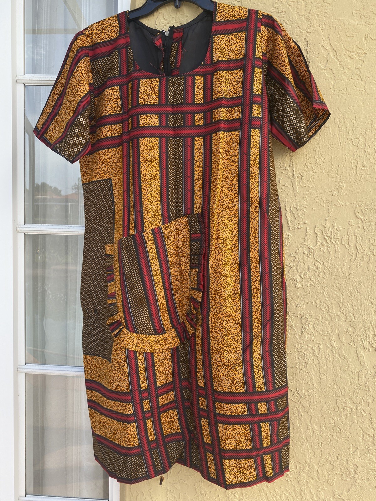 NIGERIAN AFRICAN WAX ANKARA DRESS ( CULTURAL& ETHNIC CLOTHING AFRICA )-L/XLARGE
