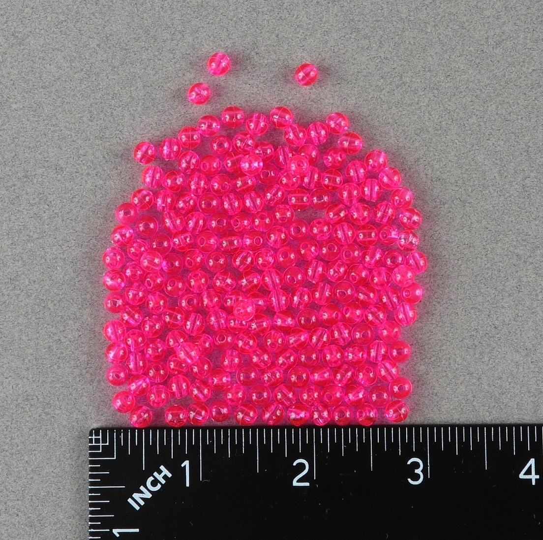 5mm 200 Count Round Fluorescent PINK Beads USA Fishing Tackle