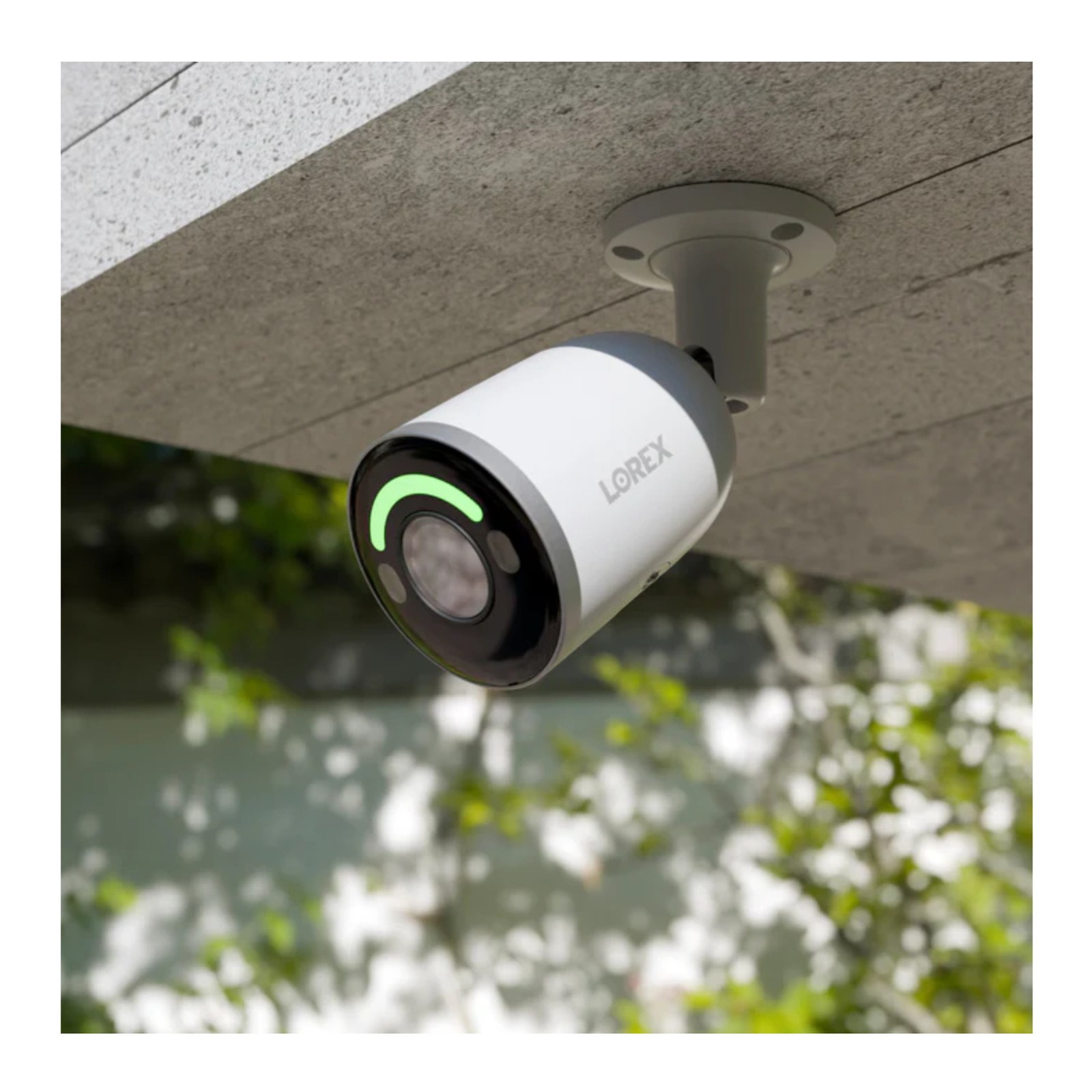 Lorex 4K Wired IP Bullet Camera Color Night Vision Smart Lighting (White)