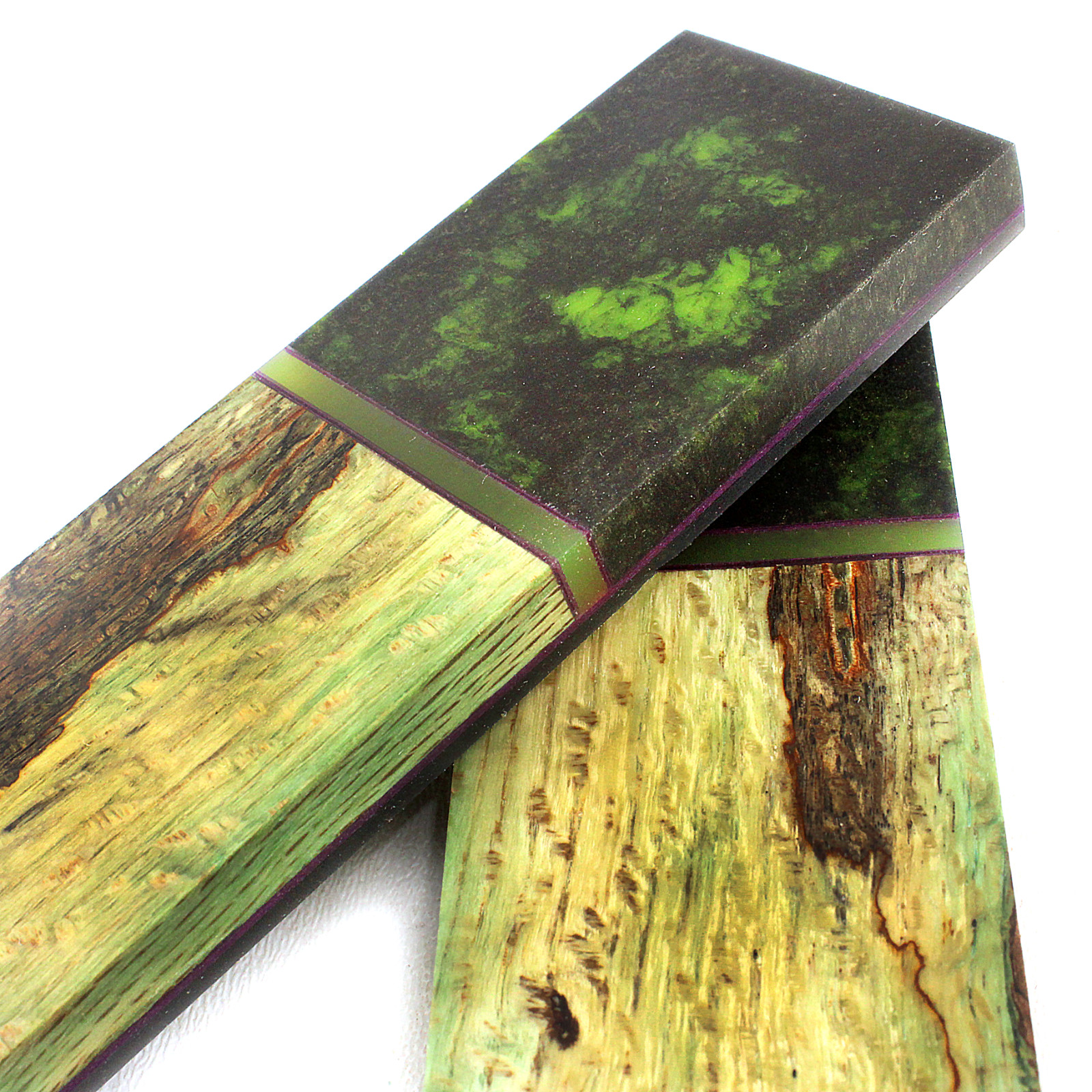 Stabilized Hybrid Segmented Knife Making Scales 5 1/4 x 1 7/8 x 7/16 in