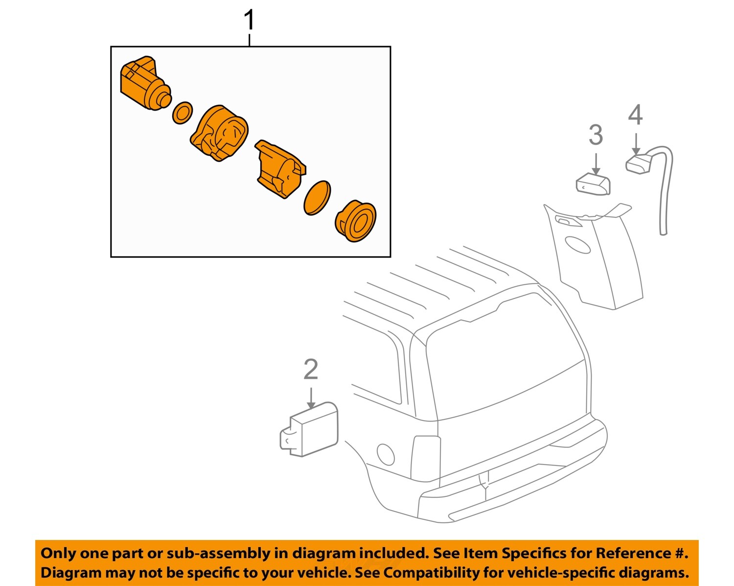 GM OEM 01-11 Avalanche 1500 Electrical Components-Distance Sensor 88891836
