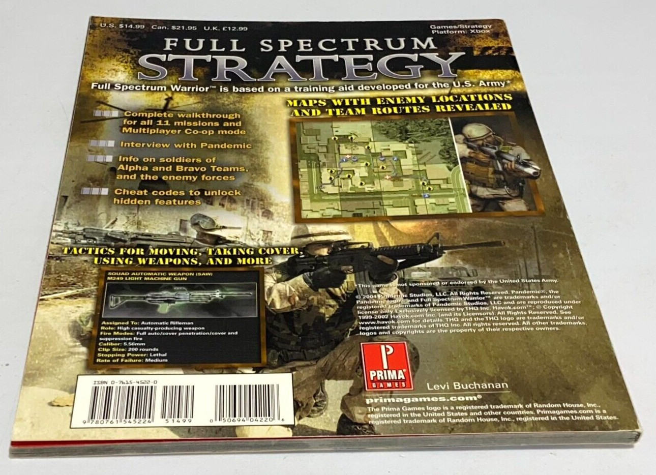 Full Spectrum Warrior Prima Official Game Guide Paperback 2004