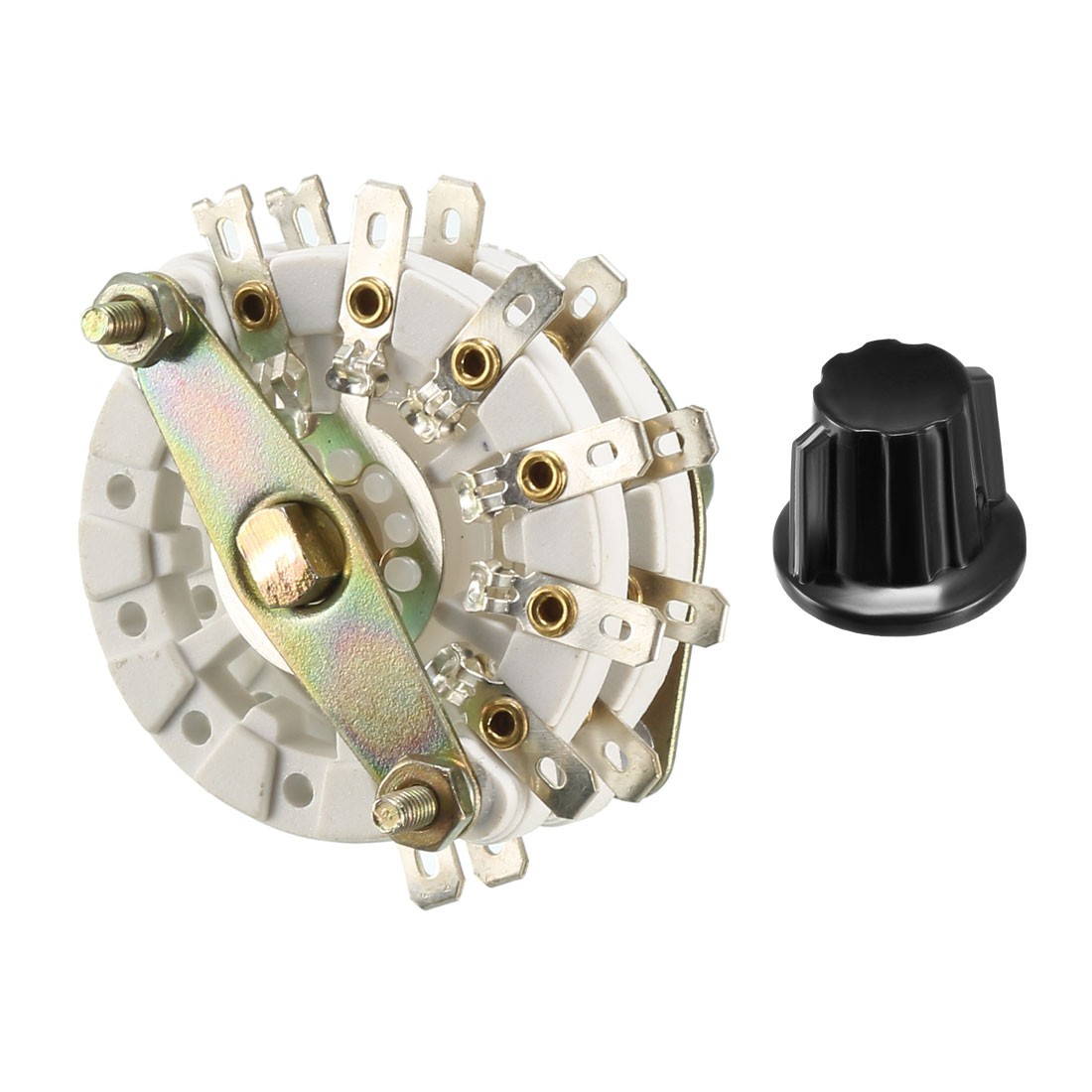 2P6T 2 Pole 6 Position 2 Deck Band Channel Rotary Switch Selector Knobs