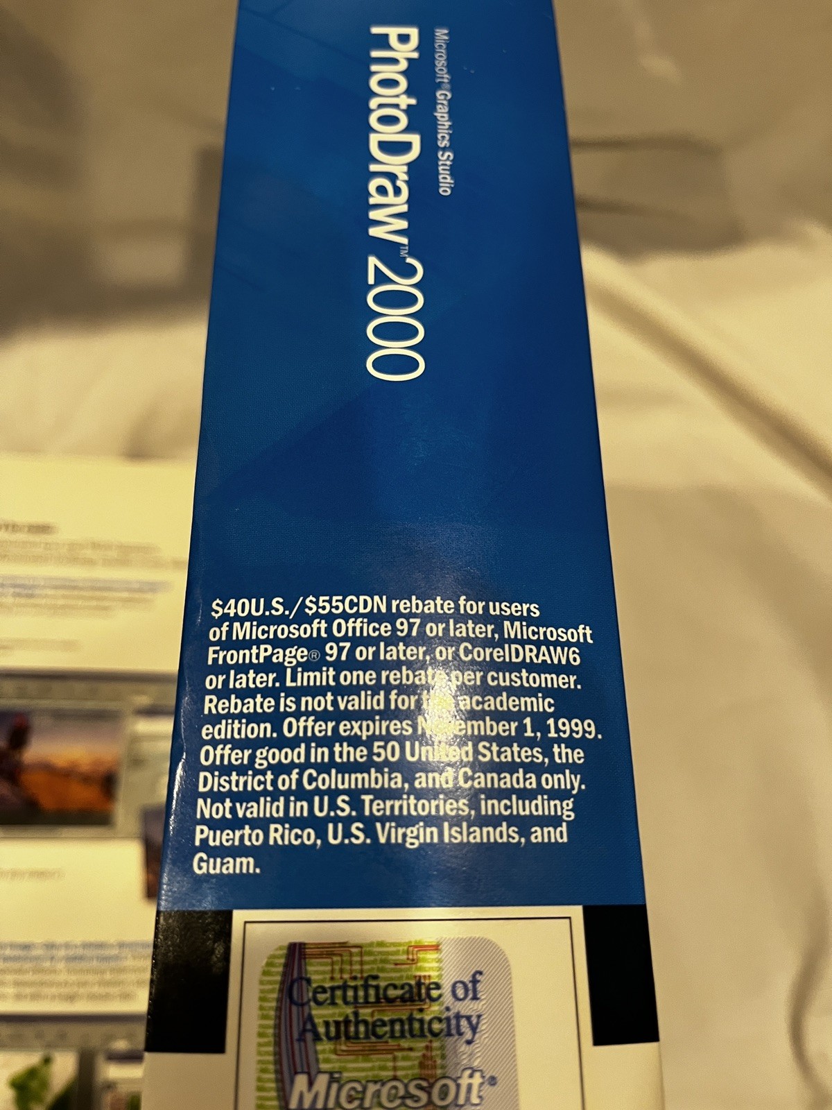 Sealed Microsoft PhotoDraw 2000 V1 Rare Charity Edition Unarchived Extra Program
