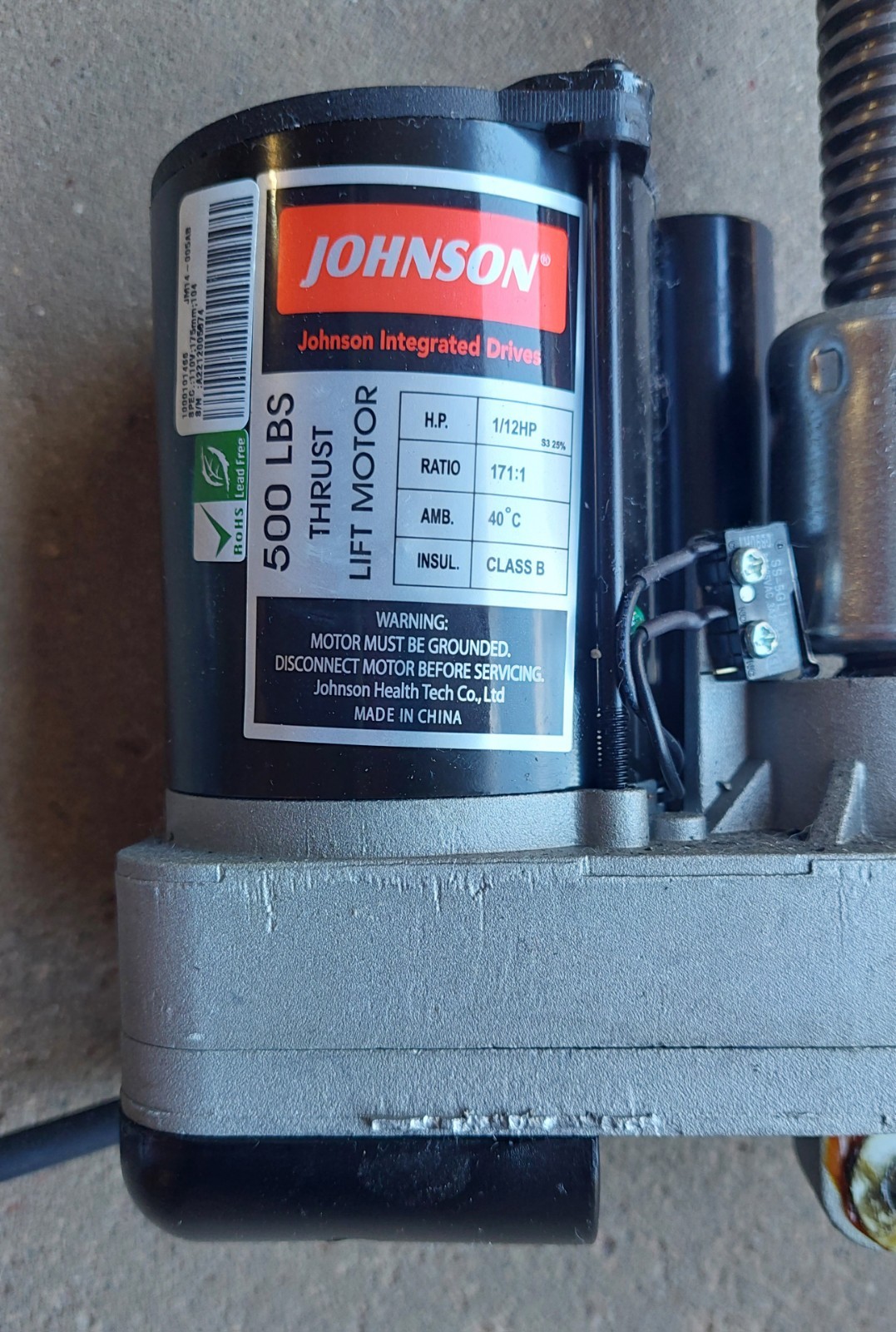 Johnson Elevation Motor For Horizon Elliptical 7.0 AE JM14-005AB