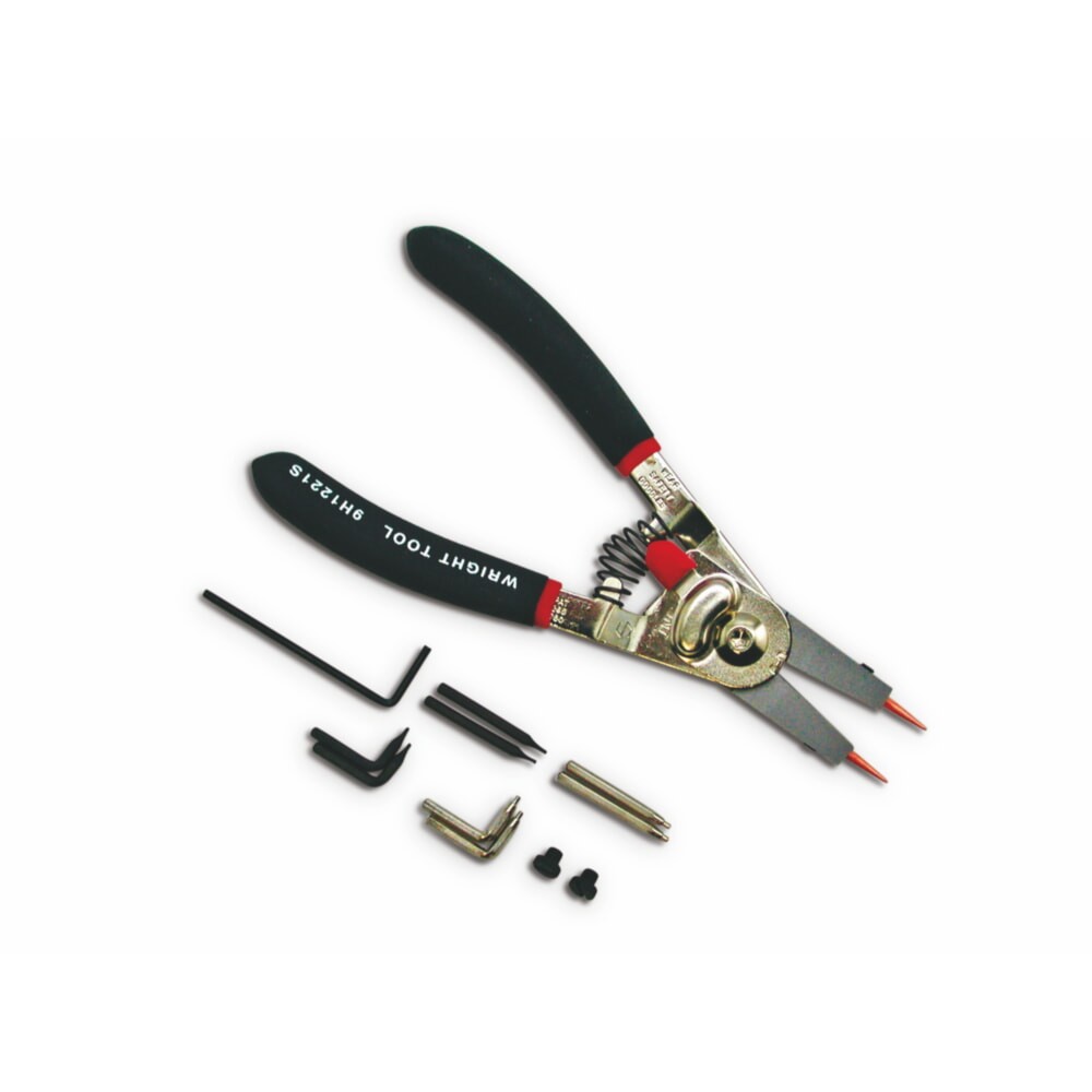 Wright 9H1221S Retaining Ring Plier with Adjustable Stop and Replaceable Tips