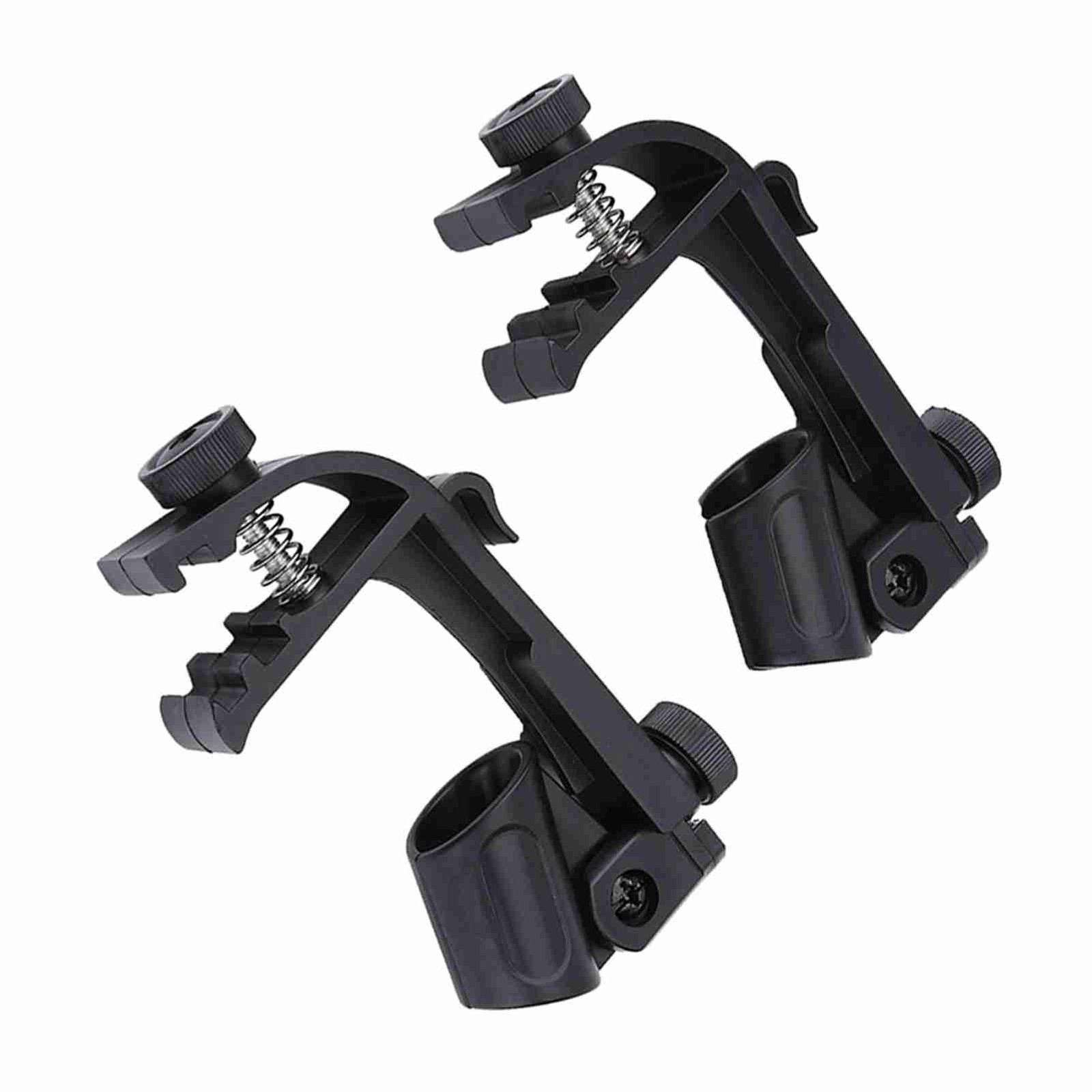 2 Pcs Adjustable Drum Mount Microphone Clip For Hands-Free Recording Or