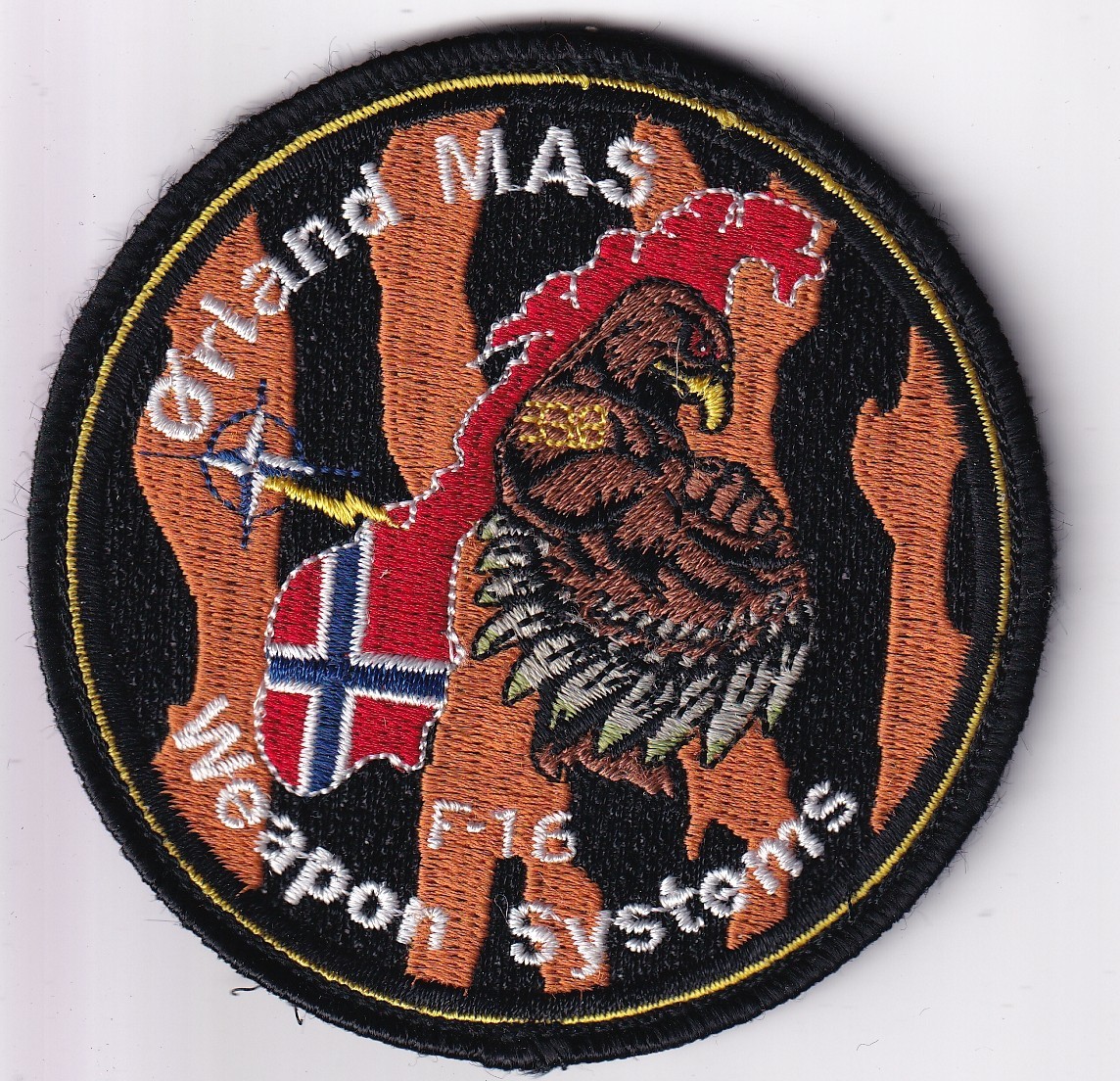 Orland MAS F-16 Weapon Systems program Norway Air Base patch mid GWOT era make