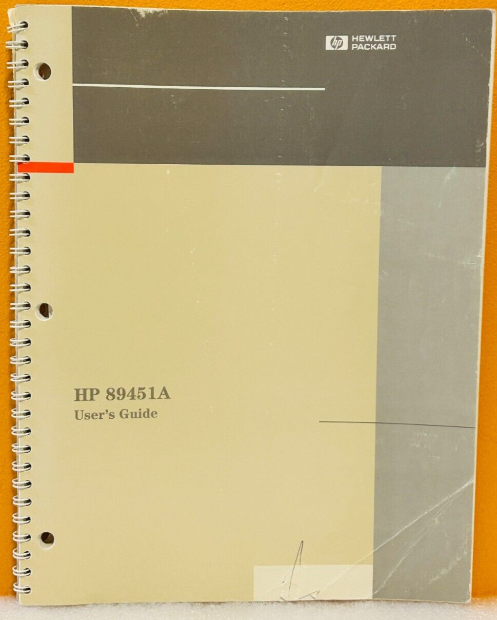 HP Agilent 89451-90000 1995 HP 89451A User's Guide Manual.