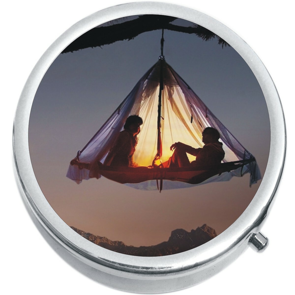 Hanging Hammock Medicine Vitamin Compact Pill Box