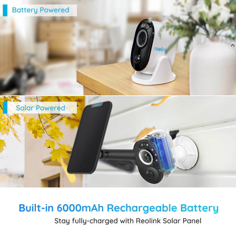 Reolink 5MP Wireless WiFi Security Camera Battery Powered 2.4/5GHz + Solar Panel
