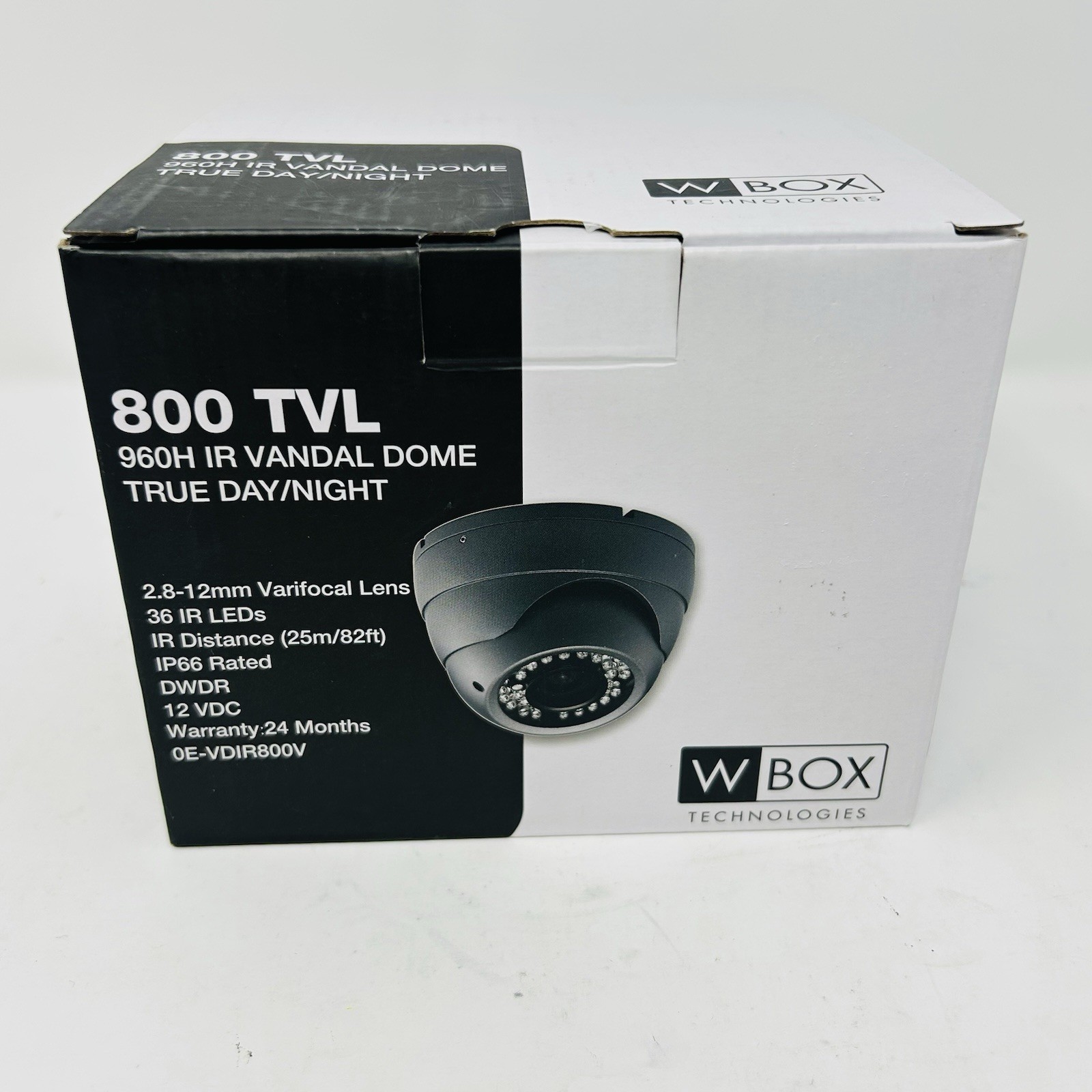 WBox Technologies 800 TVL 960H IR Vandal Dome True Day/Night