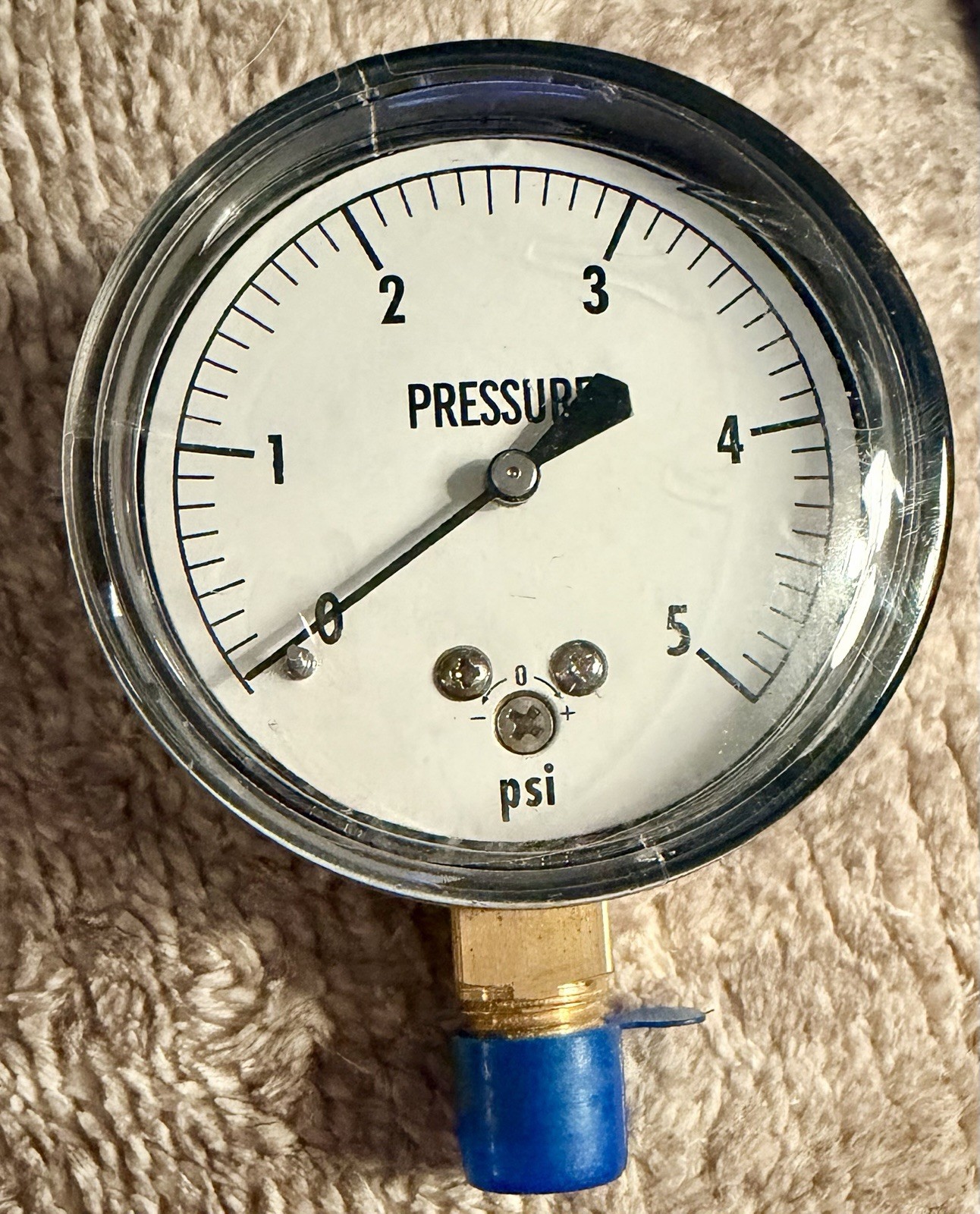 0-5 Psi Low Pressure Gauge Capsule Gauge with Black Case 2 3/4” Dial 1/4” NPT