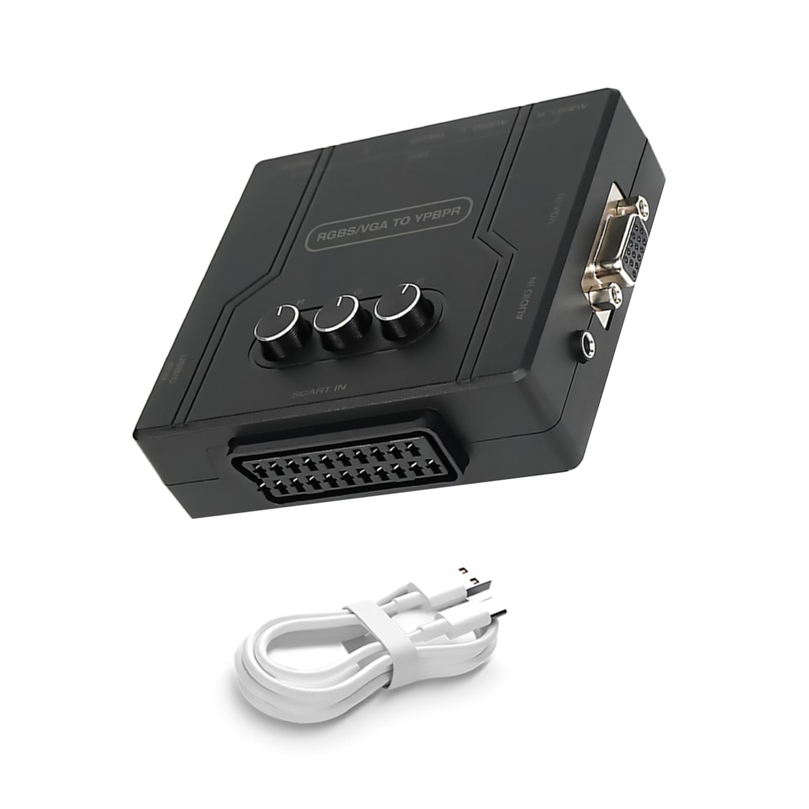 RGBS VGA to YPBPR Converter SCART to YPBPR For 480i 480p 576i 576p 720p 1080i E