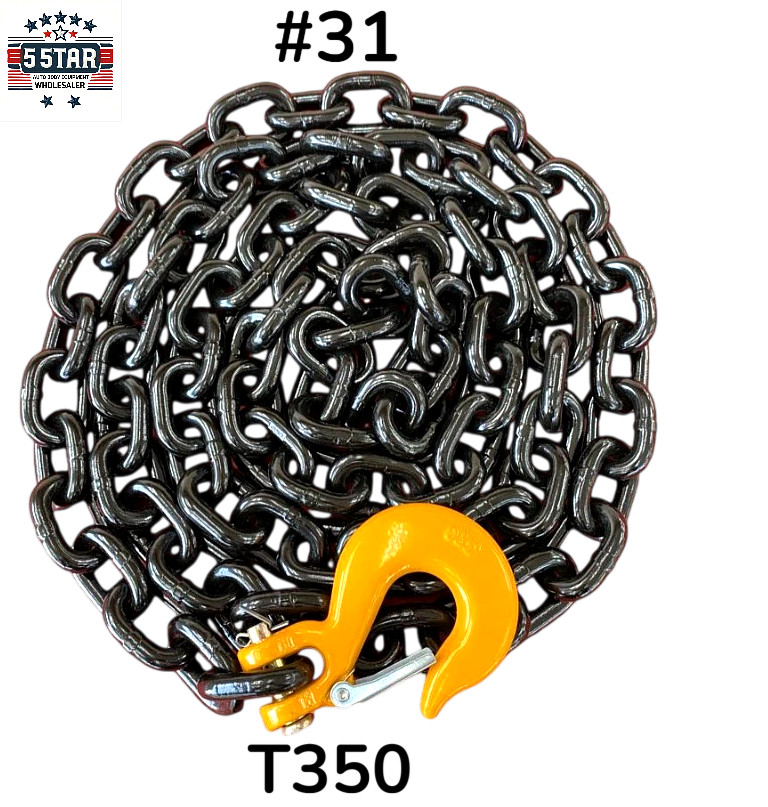 SET#31 AUTO BODY FRAME MACHINE PULLING CHAIN 11 FEET LONG HEAVY DUTY