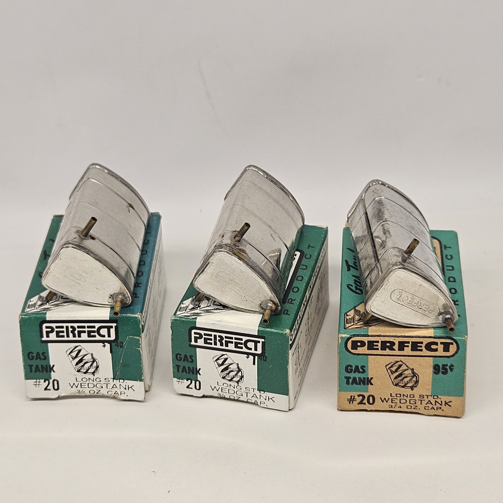 Perfect #10 Gas Tank 3/4oz Capacity Long ST'D Wedgtank ( X 3 )