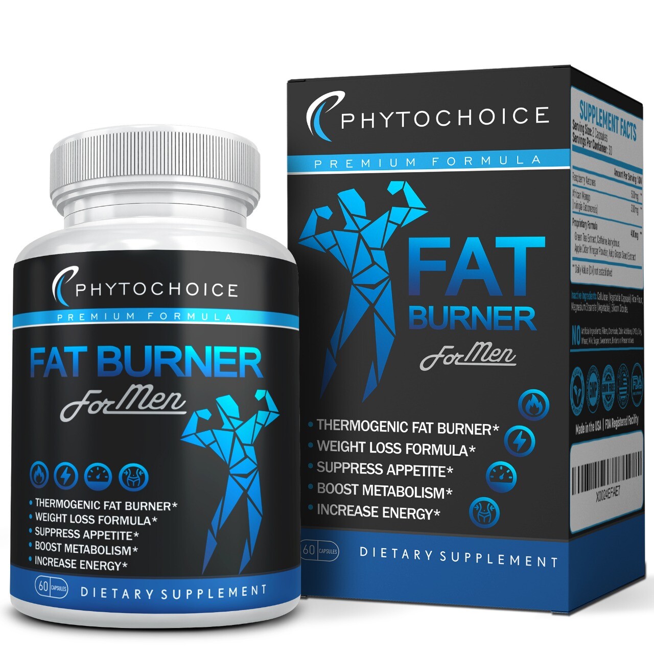 Diet Pills Men-Thermogenic Supplement Carbohydrate Blocker Metabolism Booster