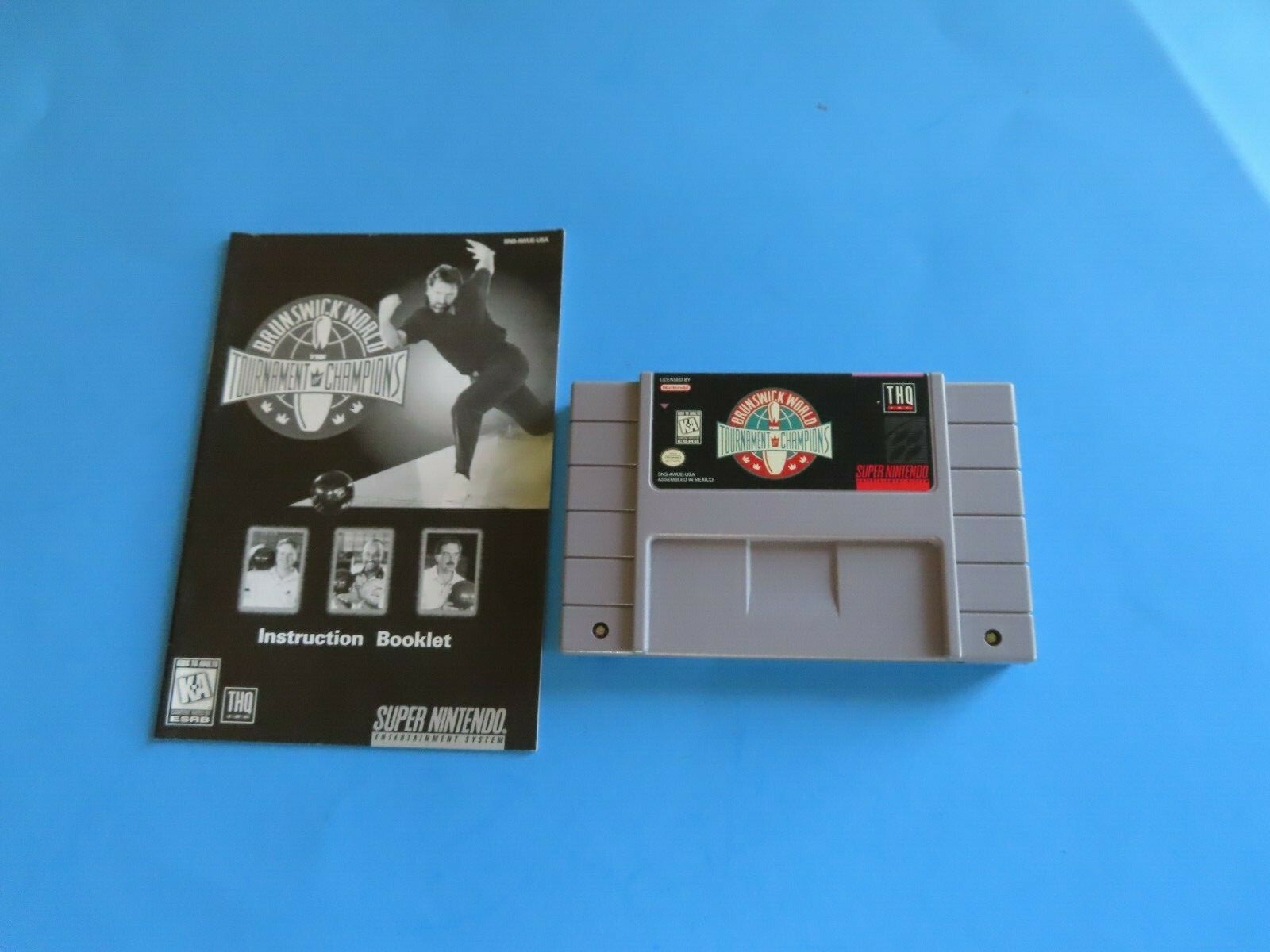 Super Nintendo “Brunswick World Tournament of Champions” w/Booklet; Tested