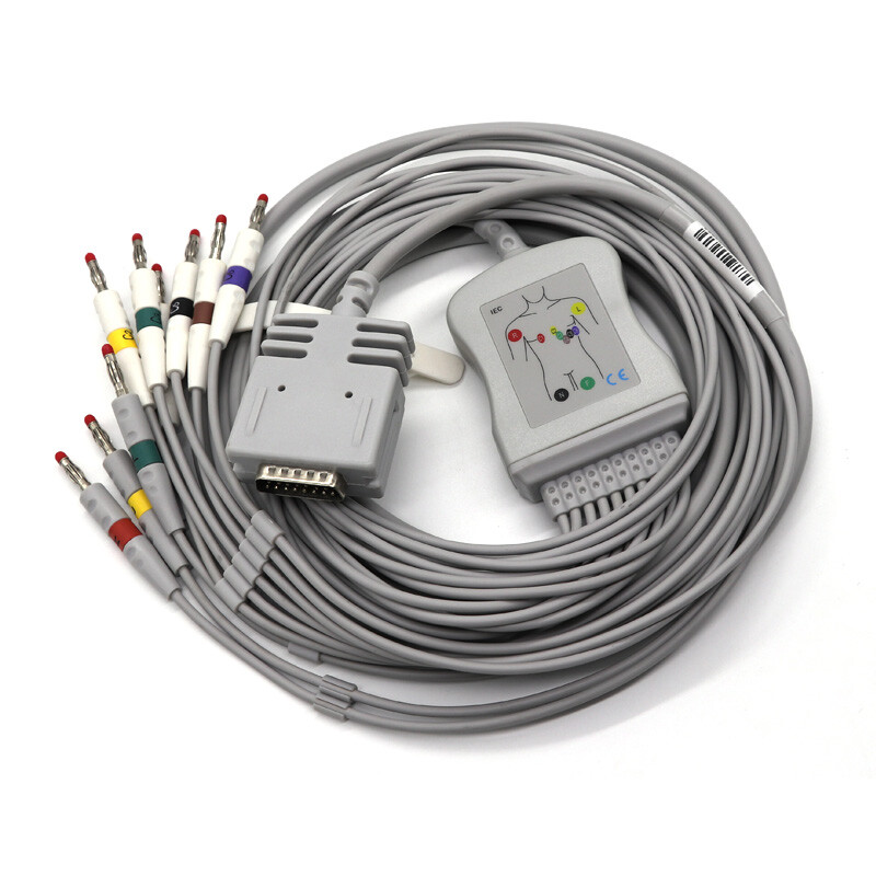 Fit For BURDICK 10Lead ECG/EKG Cable AHA Banana4.0 FDA Approved, EK10 E350 ELITE