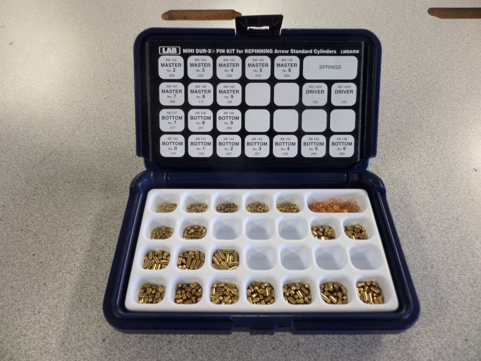 LAB LMDARW ARROW LOCK MINI DUR-X LOCK PINNING KIT