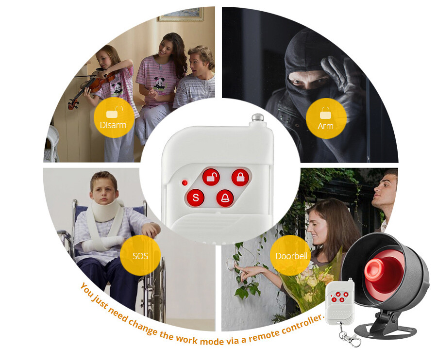 Wireless Alarm System Home Security Standalone Garage Burglar PIR Motion Sensor