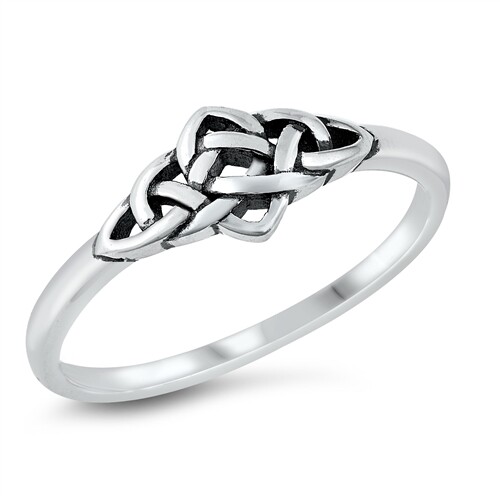 Sterling Silver Celtic Pretty Design Ring 925 Band Sizes 4-10 NEW