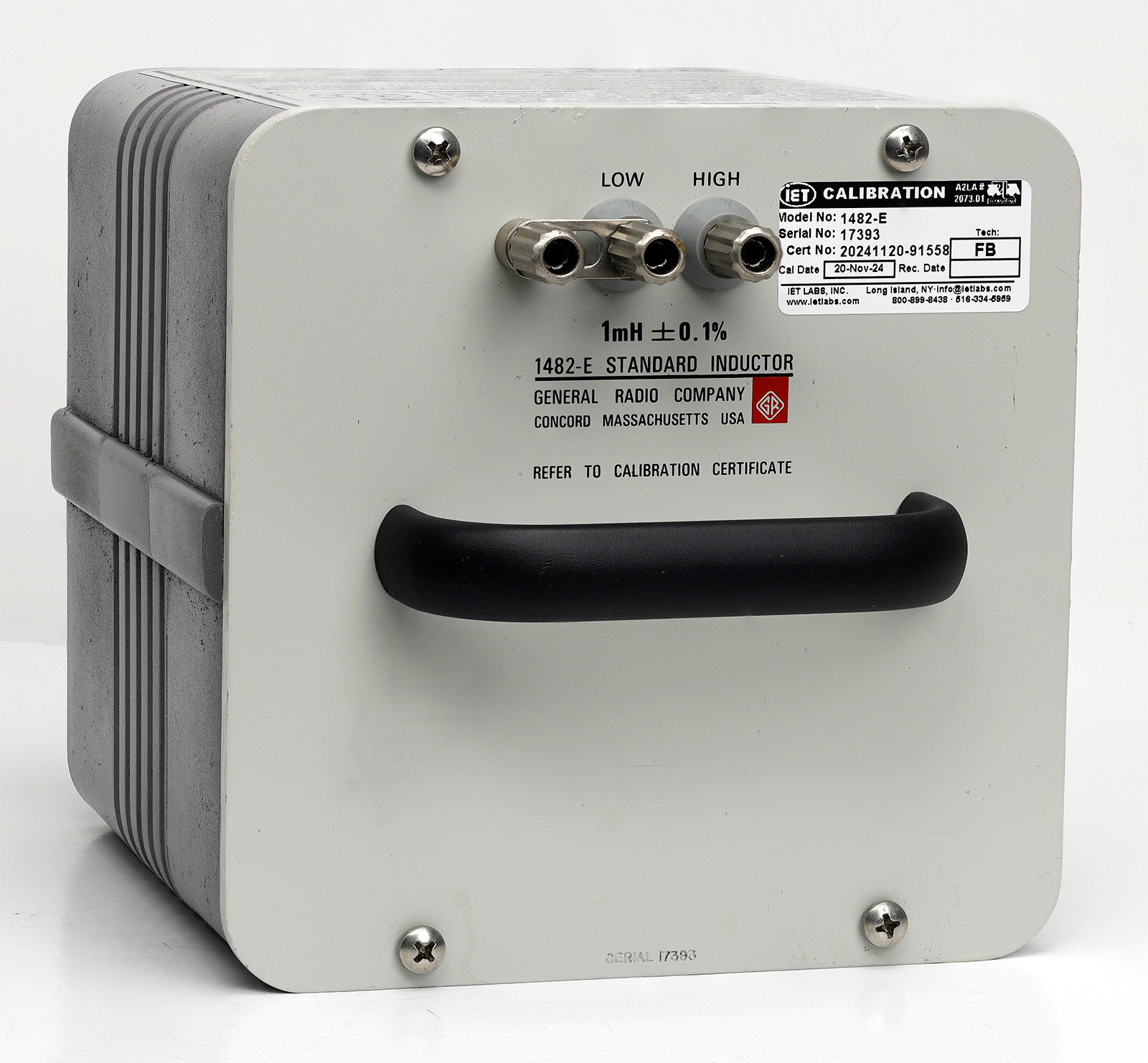 General Radio GenRad IET Labs 1482-E Standard Inductor 1mH 1482E 0.1% Calibrated