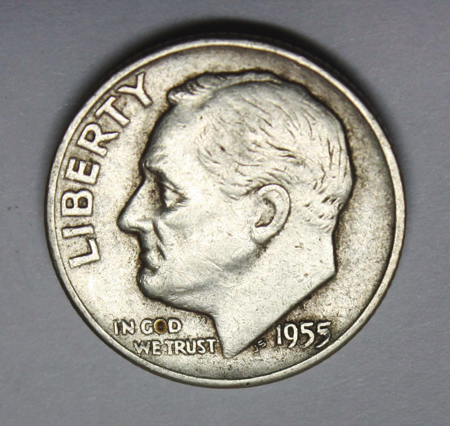1955-p Roosevelt Dime  (Inventory A)