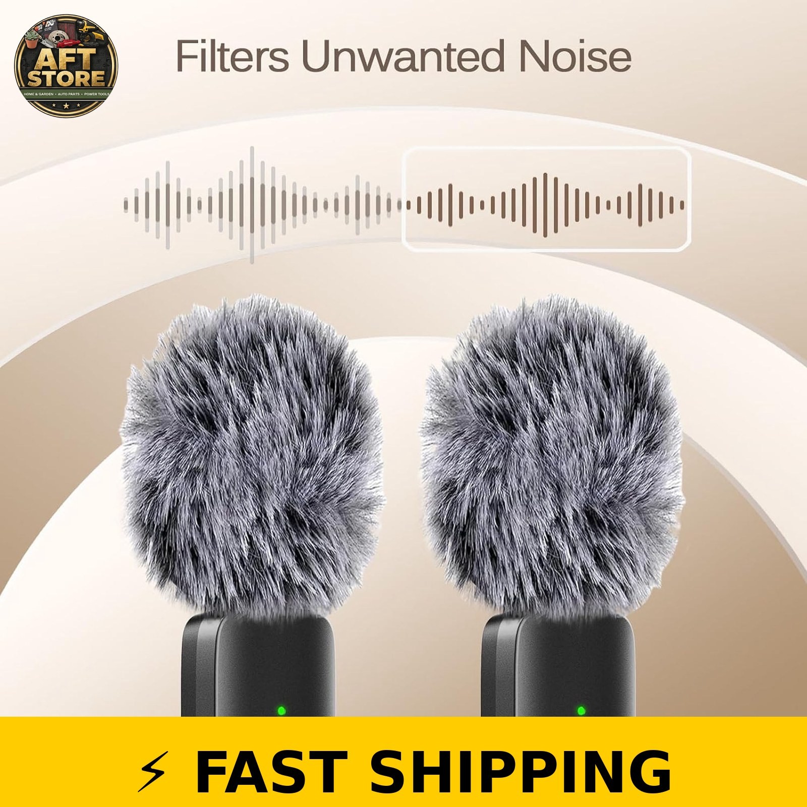 Wireless Lavalier Microphone for iPhone/iPad - Noise Reduction