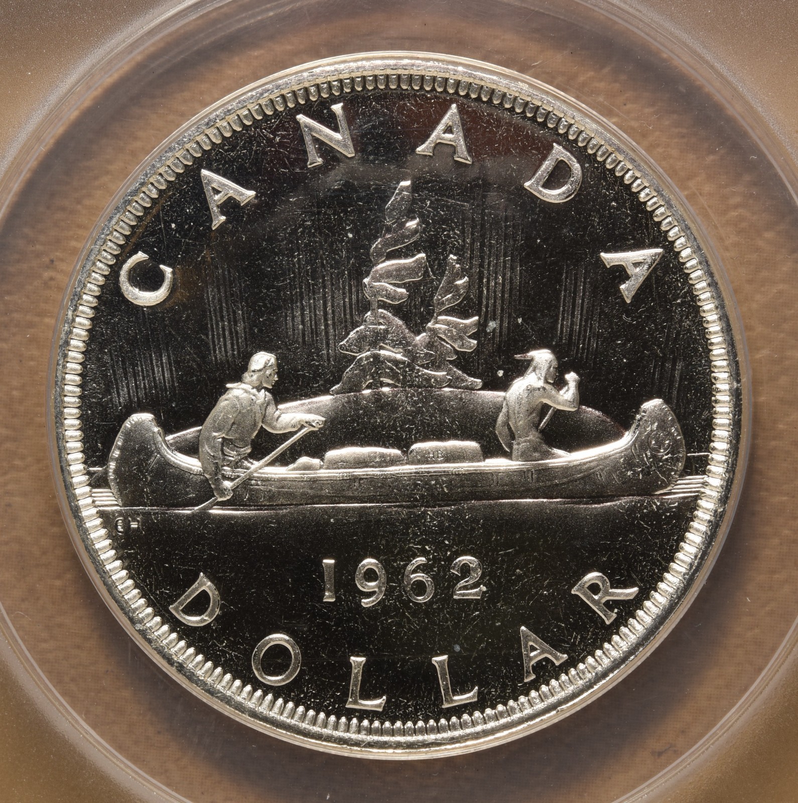 1962 PL Canada Silver Dollar ANACS MS65