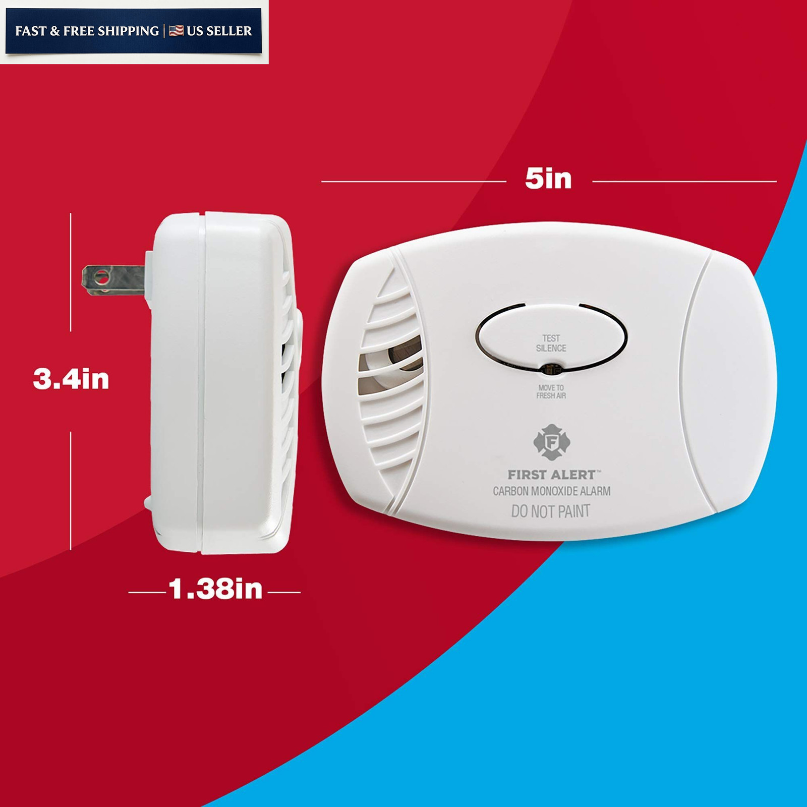 First Alert Plug in Carbon Monoxide Alarm 3-Pack, White