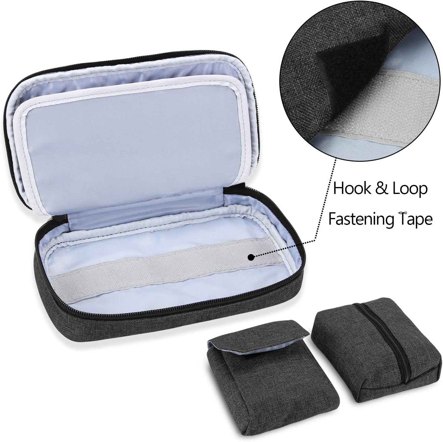 Multi-Function Black Diabetic Supplies Case - Keeps Your Essentials Organized