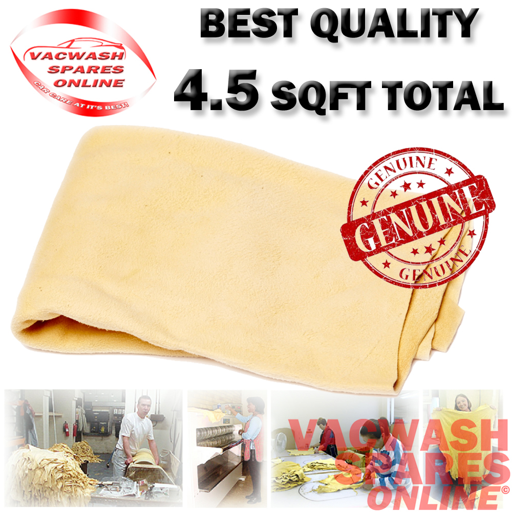 4.5 SQ FT GENUINE CHAMOIS LEATHER *BEST QUALITY* *OIL TANNED*  SHAMMY LEATHER