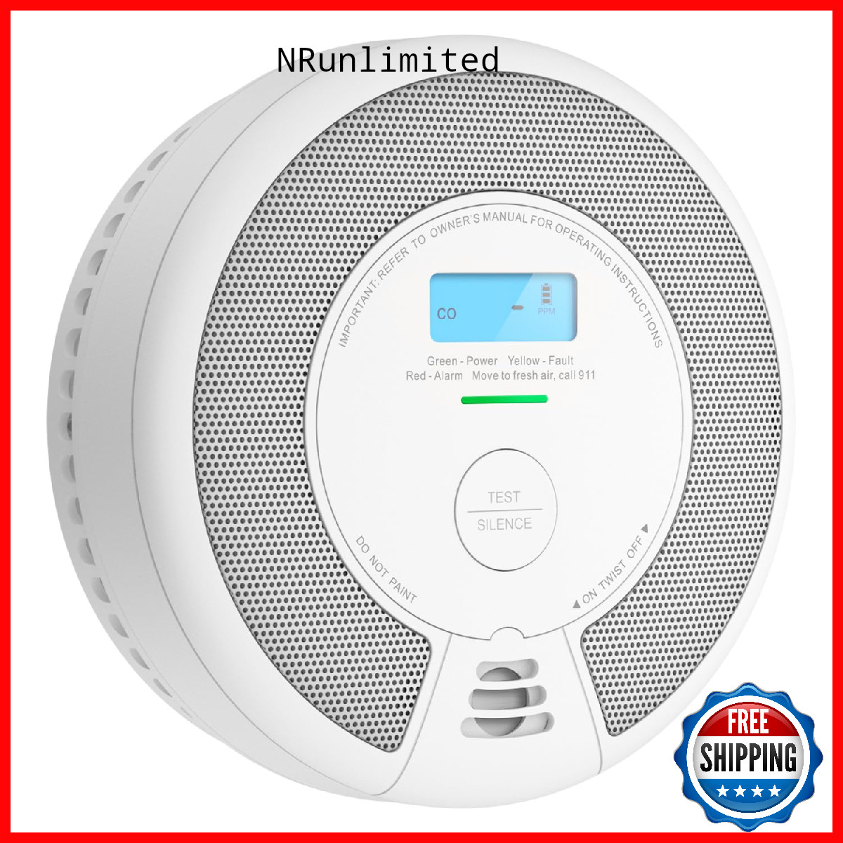 X-Sense Combination Co Alarm 10-Year Battery Large Lcd Ul 217 Ul 2034 Certified