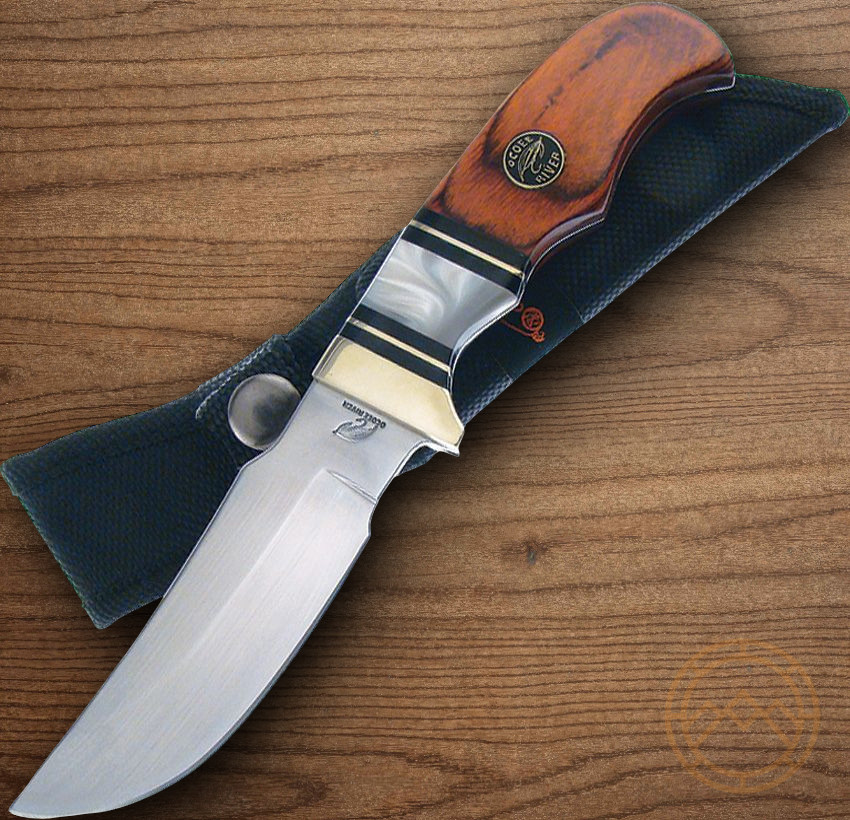Frost Cutlery Fixed Knife 3.75" Full Tang Stainless Steel Blade Pakkawood Handle