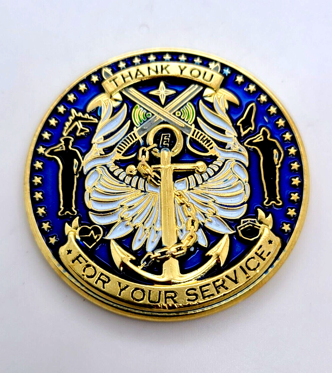 Remembrance Recognition Respect Enersy Thank You For Your Service Challenge Coin