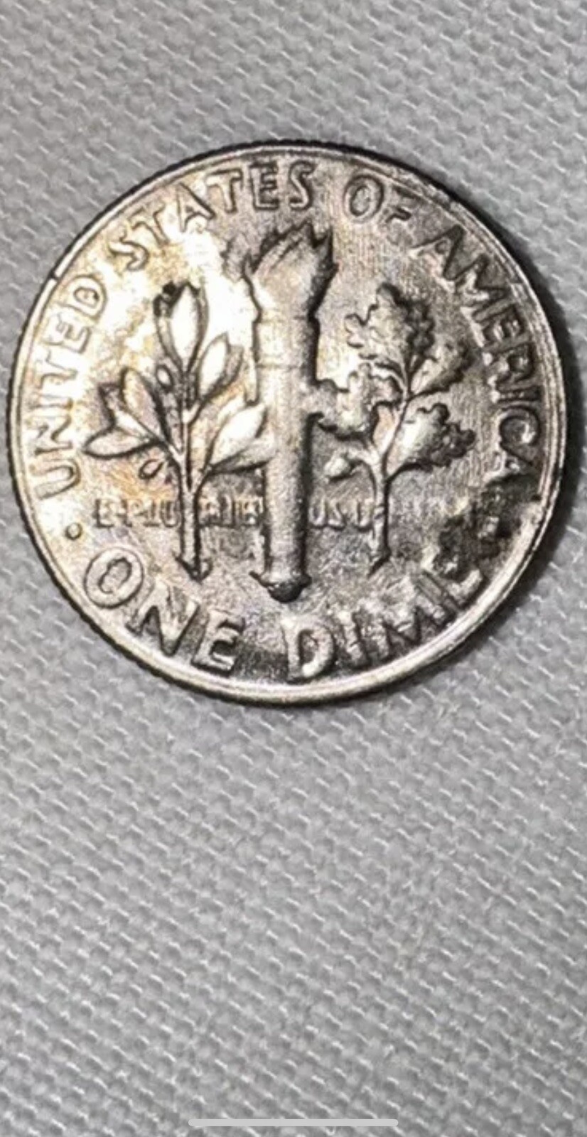 1980 Roosevelt Dime, DD, Missing Letters Reverse Error Coin