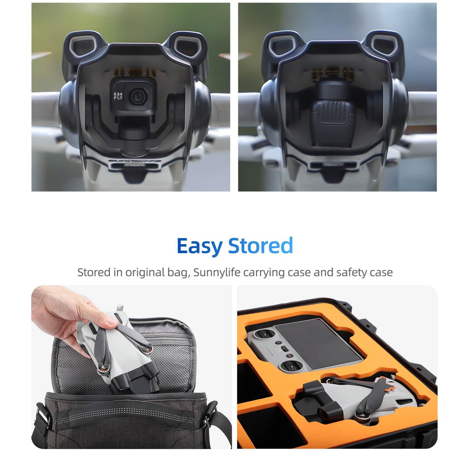 1Pc Black Lens Hood Guard Gimbal Sun Shade Cover For DJI Mini 3 Drone Accessory