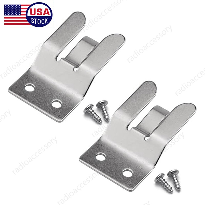 2* Metal Mic Clip Holder for CB Ham Radio MH48 Mic FT7900/FT8900/FT8800/FT7800