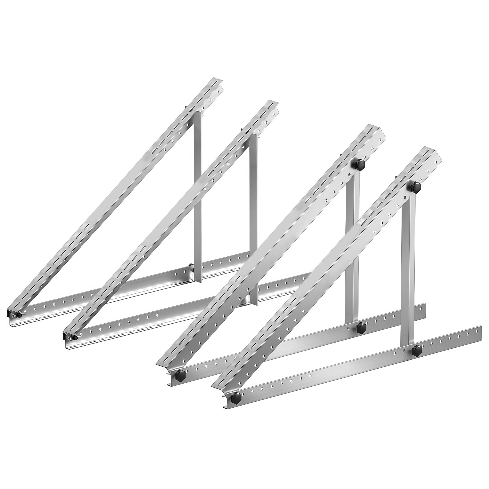 2 Set 45in 46.5in Solar Ground Mount Adjustable Tilt Mount Brackets Solar Stand