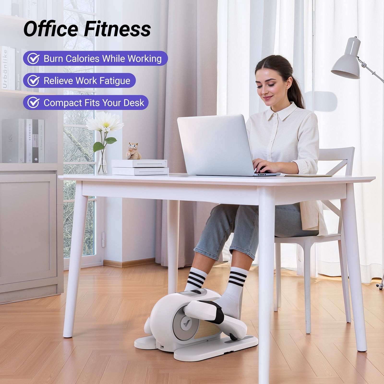 MERACH E32W1 Under Desk Elliptical Machine, Electric Elliptical for Seniors, 12