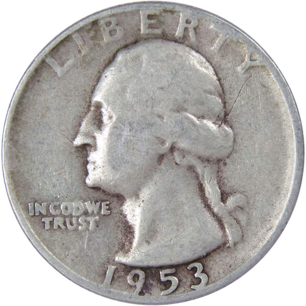 1953 S Washington Quarter Circulated Silver 25c Coin Collectible