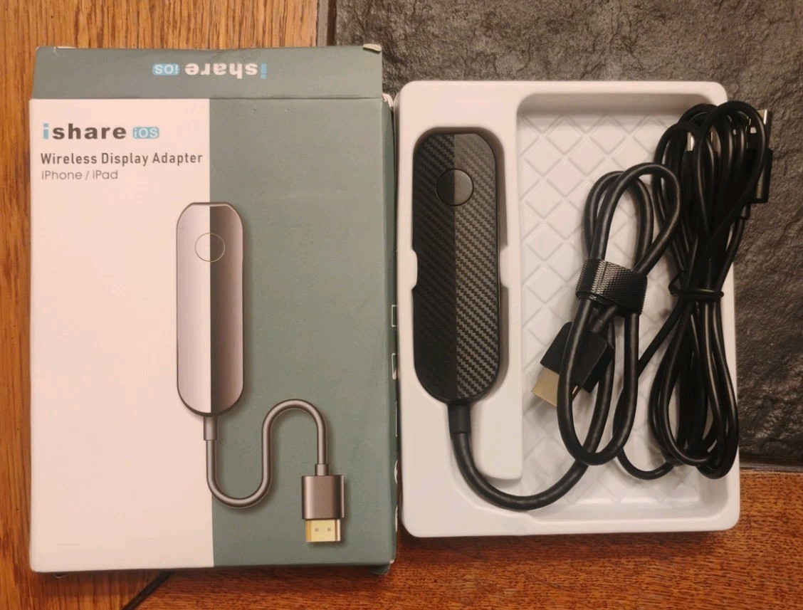 iShare iOS Wireless HDMI Display Adapter Streaming Device for iPhone OB(Pics)
