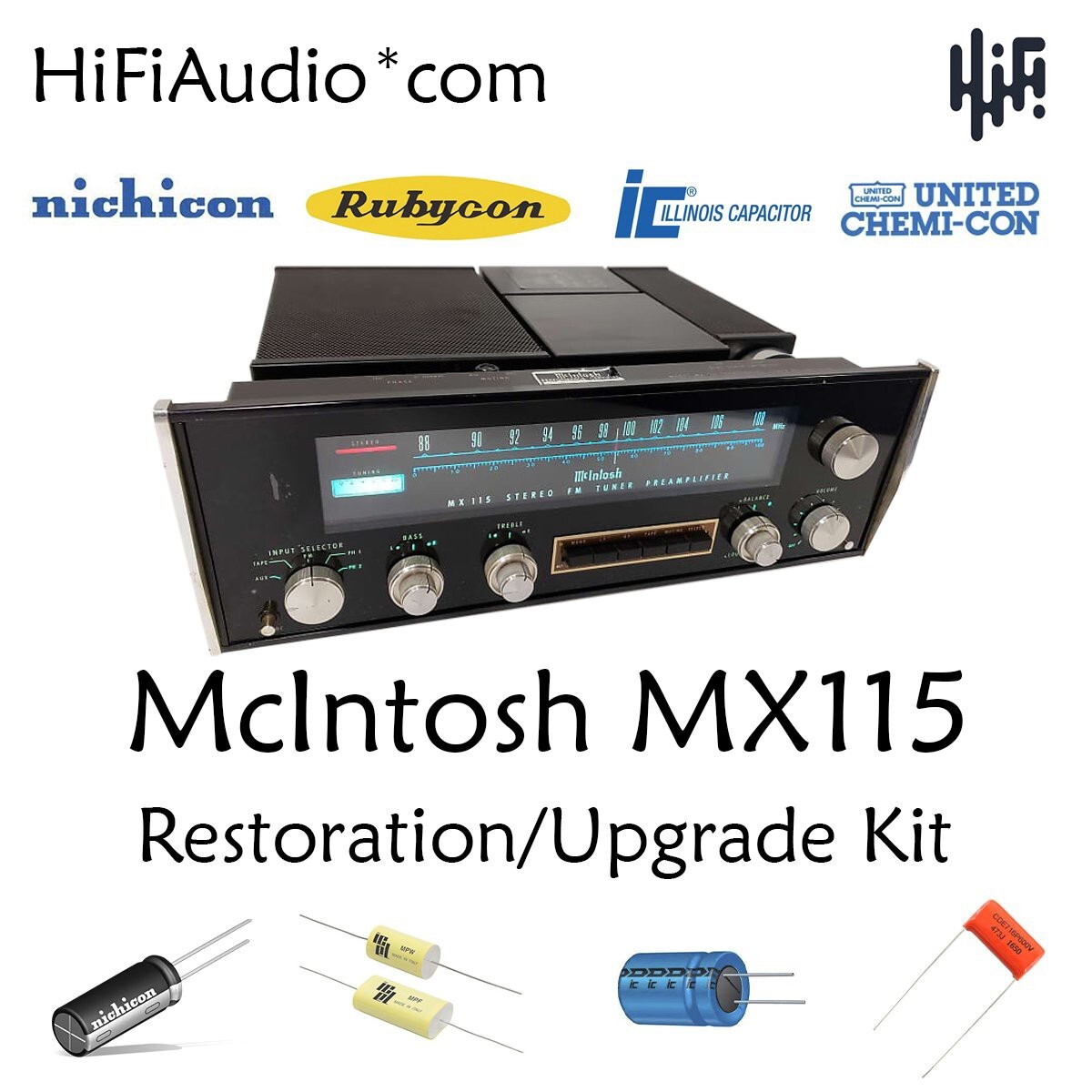 McIntosh MX115 tuner restoration recap repair service rebuild kit capacitor