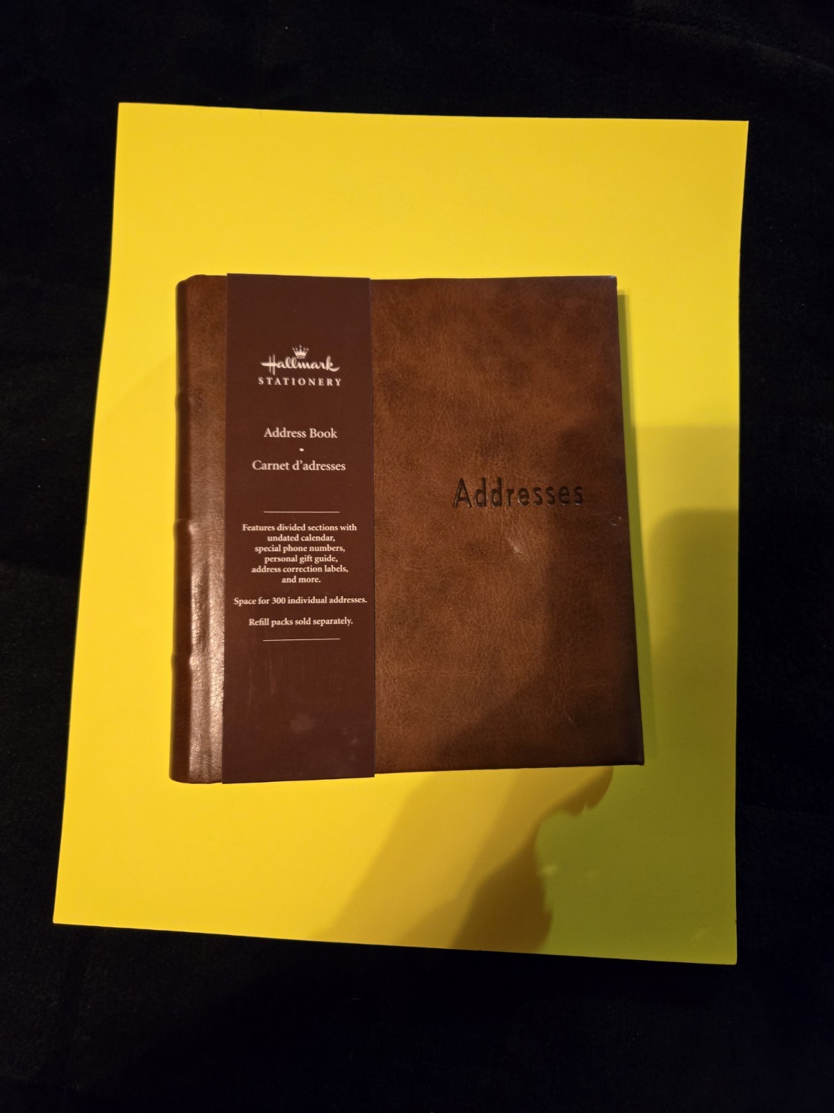 Hallmark Brown Leather 6-Ring Address Book