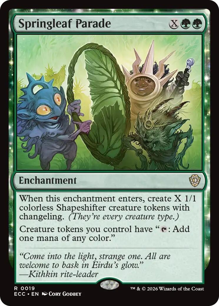 Springleaf Parade - 19 - NM - Commander: Lorwyn Eclipsed - MTG